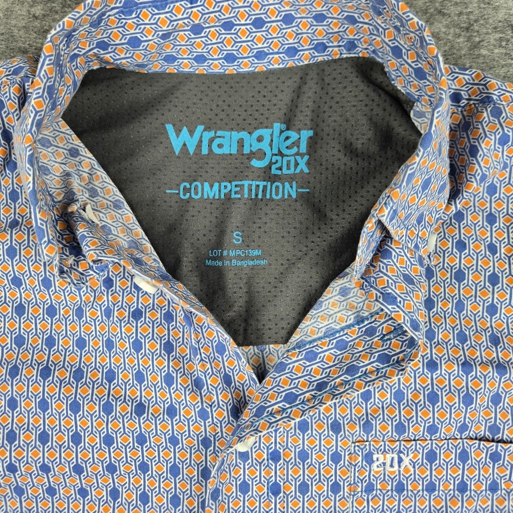 Wrangler 20X Competition Multicolor Geometric Button-Up Long Sleeve Shirt Mens S